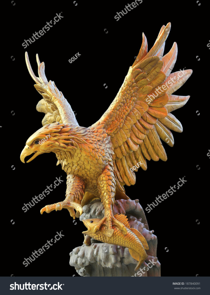 stock photo golden eagle statue